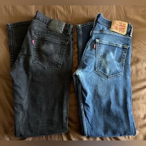 Levi's Men's Straight Jeans in Black and Blue